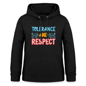 Toleranz und Respekt für originelle Geschenkidee - Frauen Hoodie - Schwarz - Vorne - AI Model Female 172 light (172cm)