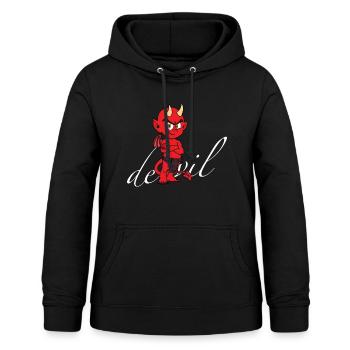 Kleiner Teufel - Frauen Hoodie - Schwarz - Vorne - AI Model Female 172 light (172cm)