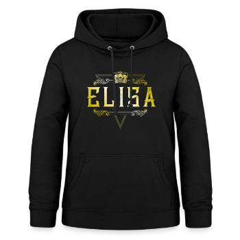 TEST ELISA - Sweat à capuche Femme - noir - Devant - AI Model Female 172 light (172cm)