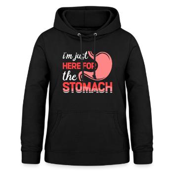 Ich bin nur wegen des Magen-Darm-Trakts hier - Frauen Hoodie - Schwarz - Vorne - AI Model Female 172 light (172cm)