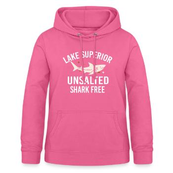 Lake Superior ungesalzenes lustiges Zitat Hai frei - Frauen Hoodie - Pink - Vorne - AI Model Female 172 light (172cm)