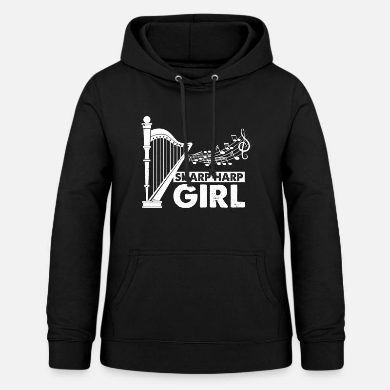 Conceptions de joueurs de harpe pour les conceptions de joueurs de harpe - Sweat à capuche Femme - noir