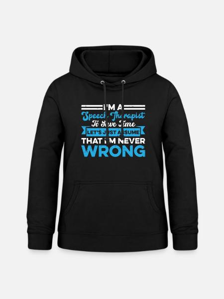 Sprachtherapeut Logopäde Geschenk - Frauen Hoodie - Schwarz