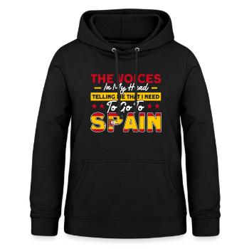 Spanische Flagge Spanische Wurzeln Geschenk - Frauen Hoodie - Schwarz - Vorne - AI Model Female 172 light (172cm)