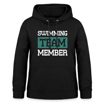 Swimming Team - Women's Hoodie - black - Front - AI Model Female 172 light (172cm)