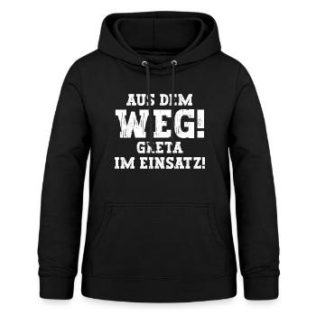 Greta Lustiger Spruch Vorname Name Greta - Frauen Hoodie - Schwarz - Vorne - AI Model Female 172 light (172cm)