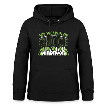 Weapon Of Choice Airbrush Art - Women's Hoodie - black - Front - AI Model Female 172 light (172cm)