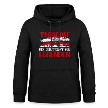 Troisdorf Der Geburtsort Von Legenden - Frauen Hoodie - Schwarz - Vorne - AI Model Female 172 light (172cm)