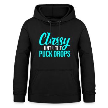 Classy Until The Puck Drops 4 - Frauen Hoodie - Schwarz - Vorne - AI Model Female 172 light (172cm)