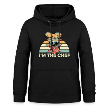 Je suis le Chef Chef Gift - Sweat à capuche Femme - noir - Devant - AI Model Female 172 light (172cm)