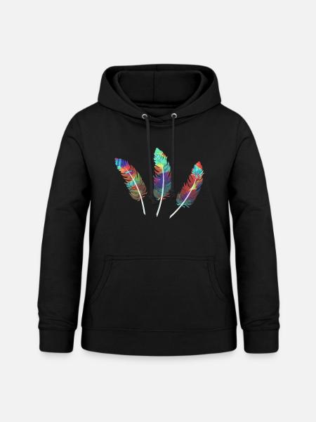 federn,bunt,feder,graffiti - Frauen Hoodie - Schwarz