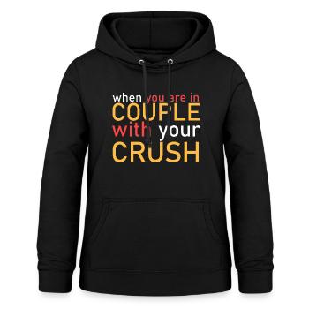 in Paar mit meinem Schwarm - Frauen Hoodie - Schwarz - Vorne - AI Model Female 172 light (172cm)