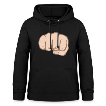 Poing - Sweat à capuche Femme - noir - Devant - AI Model Female 172 light (172cm)