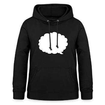 speech bubble - Women's Hoodie - black - Front - AI Model Female 172 light (172cm)