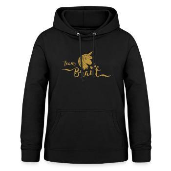 Team Braut Einhorn gold - Frauen Hoodie - Schwarz - Vorne - AI Model Female 172 light (172cm)