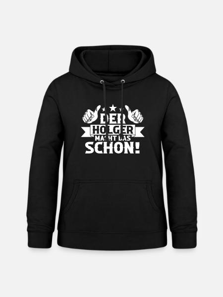 Holger - Frauen Hoodie - Schwarz
