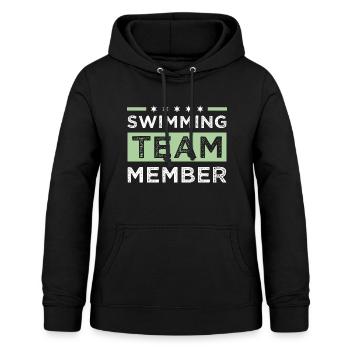 Swimming Team - Women's Hoodie - black - Front - AI Model Female 172 light (172cm)