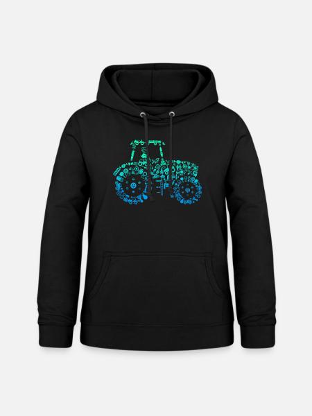 Traktor Trecker - Frauen Hoodie - Schwarz