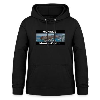 MONACO, Monte Carlo - Women's Hoodie - black - Front - AI Model Female 172 light (172cm)