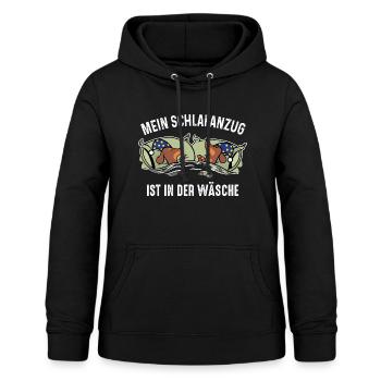 Mein Schlafanzug ist in der Wäsche Hunde - Frauen Hoodie - Schwarz - Vorne - AI Model Female 172 light (172cm)