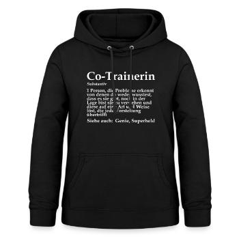 Co-Trainerin Sport Trainerin Geschenk - Frauen Hoodie - Schwarz - Vorne - AI Model Female 172 light (172cm)