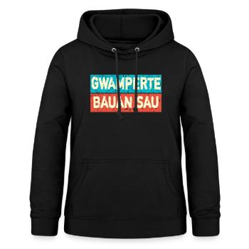 Bayerisch lustig - Frauen Hoodie - Schwarz - Vorne - AI Model Female 172 light (172cm)