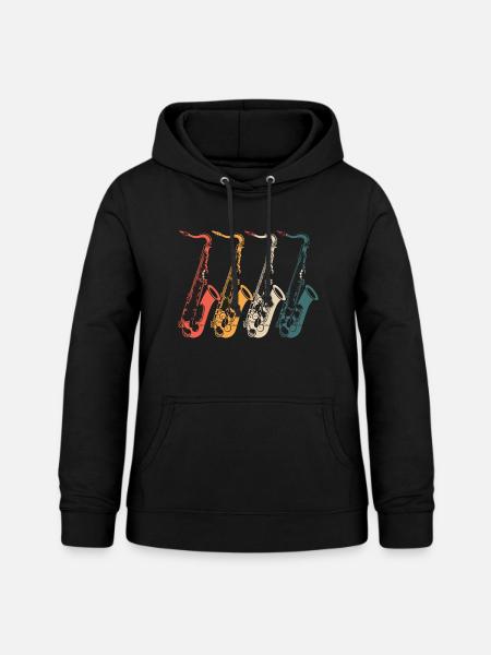 Saxophon Saxophon Saxophon - Frauen Hoodie - Schwarz