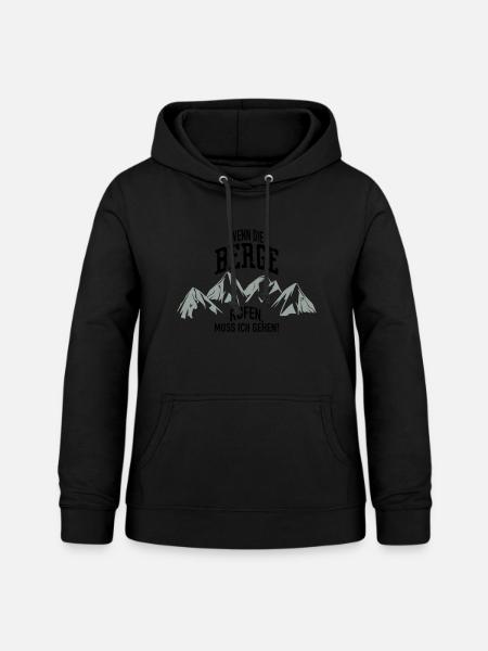 Berge rufen - Frauen Hoodie - Schwarz