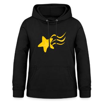 Sternschnuppe - Frauen Hoodie - Schwarz - Vorne - AI Model Female 172 light (172cm)