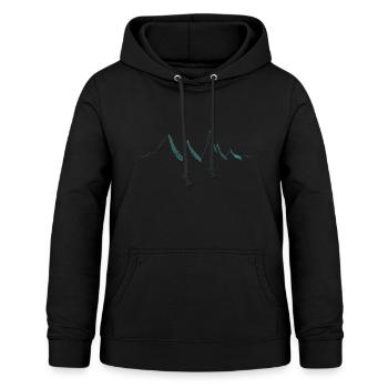 montagnes - Sweat à capuche Femme - noir - Devant - AI Model Female 172 light (172cm)