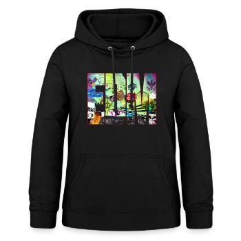 EDM T Shirt - Women's Hoodie - black - Front - AI Model Female 172 light (172cm)