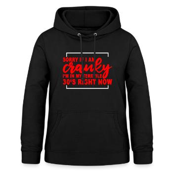 Désolé si je suis grincheux, je suis dans mes terribles années 30 maintenant18 - Sweat à capuche Femme - noir - Devant - AI Model Female 172 light (172cm)