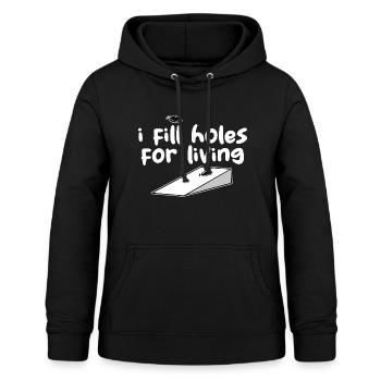 Je remplis des trous pour vivre 3 - Sweat à capuche Femme - noir - Devant - AI Model Female 172 light (172cm)