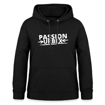 Passion urbex - Sweat à capuche Femme - noir - Devant - AI Model Female 172 light (172cm)