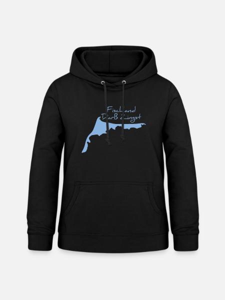 Karte Fischland Darß Zingst - Frauen Hoodie - Schwarz