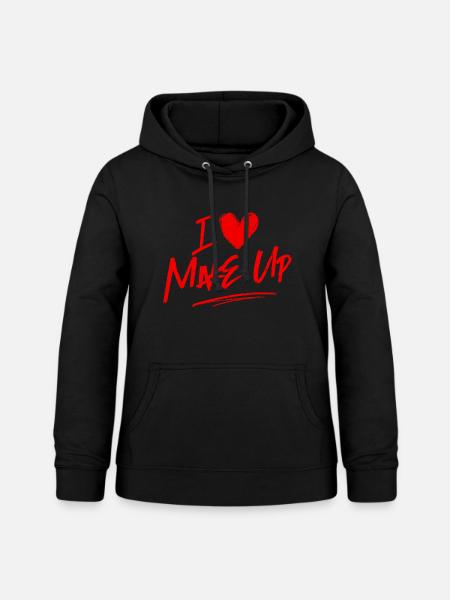 Ich liebe Make up - Frauen Hoodie - Schwarz