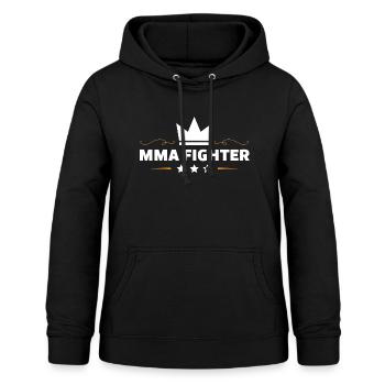 MMA Fighter Arts Martiaux Mixtes - Sweat à capuche Femme - noir - Devant - AI Model Female 172 light (172cm)