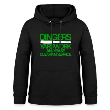 Service de débroussaillage et de déblaiement de base Dingers 4 - Sweat à capuche Femme - noir - Devant - AI Model Female 172 light (172cm)