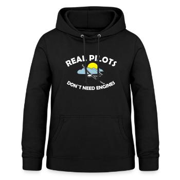 Pilot Segelflieger Segelflugzeug gleiten Geschenk - Frauen Hoodie - Schwarz - Vorne - AI Model Female 172 light (172cm)