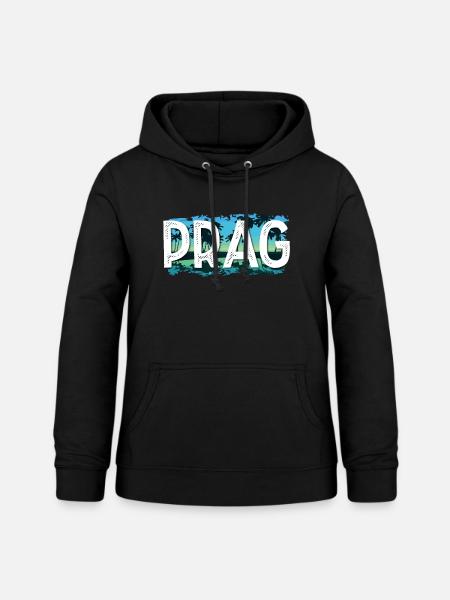 Prag - Dame hoodie - sort