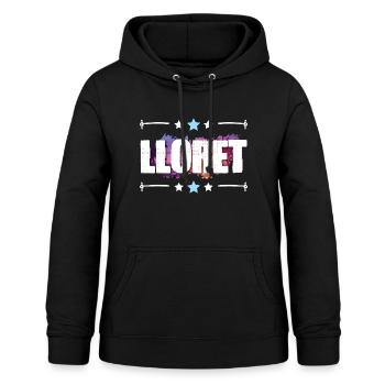 Lloret De Mar - Sweat à capuche Femme - noir - Devant - AI Model Female 172 light (172cm)