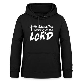 My Salvation Comes From The Lord - Women's Hoodie - black - Front - AI Model Female 172 light (172cm)