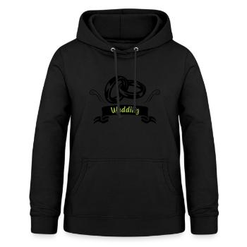 Alliances Bague Mariage - Sweat à capuche Femme - noir - Devant - AI Model Female 172 light (172cm)