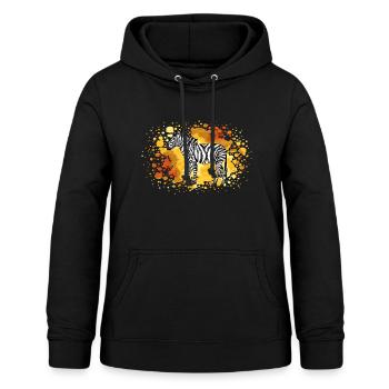 zebra crossing - Women's Hoodie - black - Front - AI Model Female 172 light (172cm)