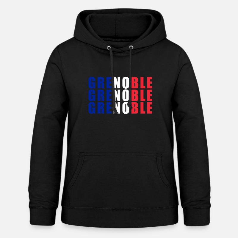 GRENOBLE - Sweat à capuche Femme - noir