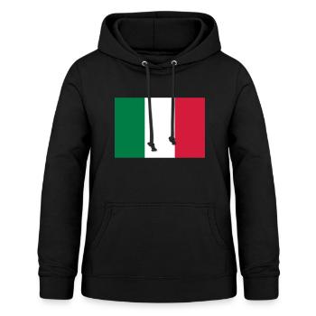 Flag of Italia - Sweat à capuche Femme - noir - Devant - AI Model Female 172 light (172cm)