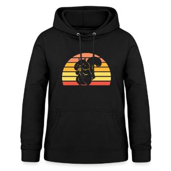 Cadeau de rongeur chipmunk - Sweat à capuche Femme - noir - Devant - AI Model Female 172 light (172cm)