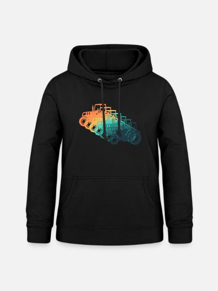 Oldtimer-Traktor - Frauen Hoodie - Schwarz