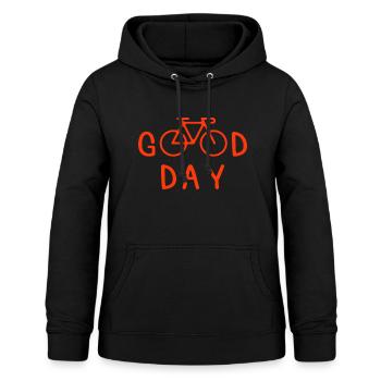 Fahrrad Good Day Spruch - Frauen Hoodie - Schwarz - Vorne - AI Model Female 172 light (172cm)