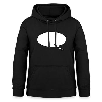 Thought bubble - Women's Hoodie - black - Front - AI Model Female 172 light (172cm)